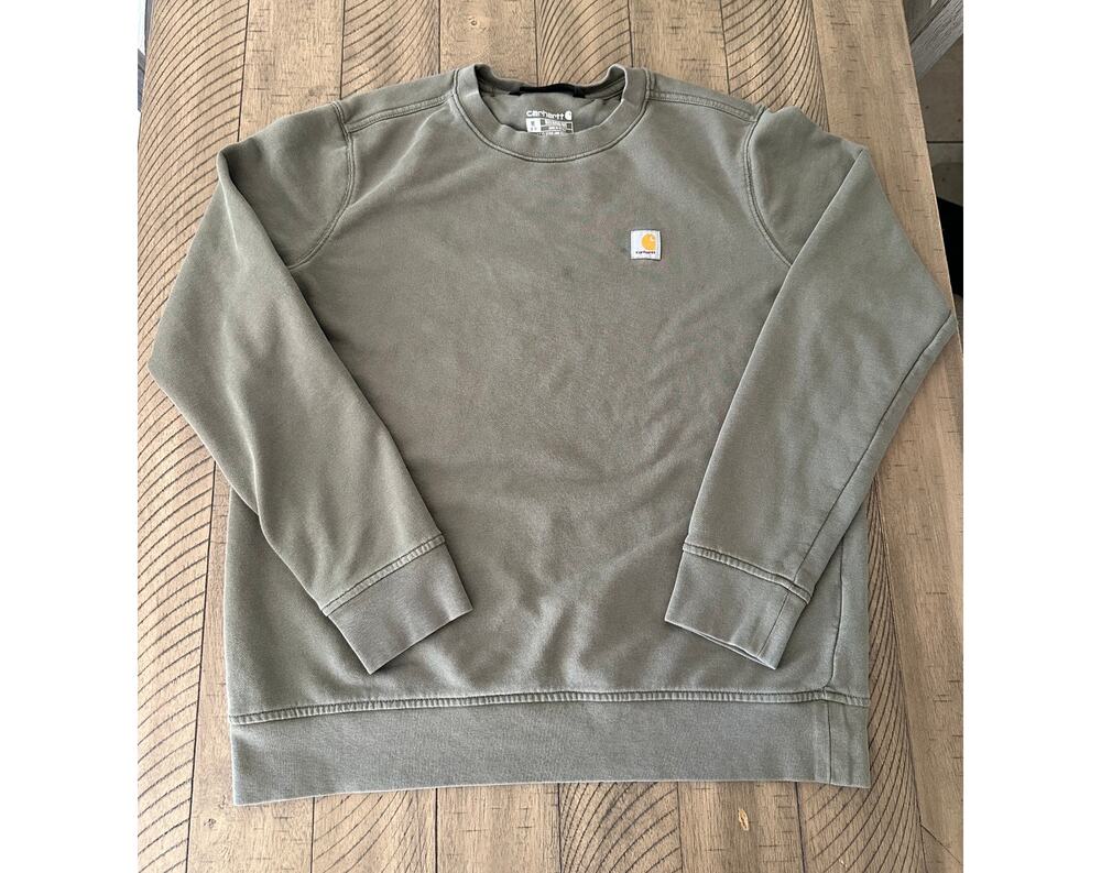 Carhartt Tencel Fiber Series Sweatshirt Women's Medium Dusty Olive Green Defects